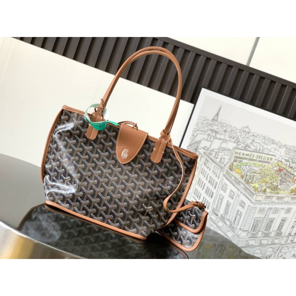 Goyard Anjou Mini Bag Black & Tan GOBS3172