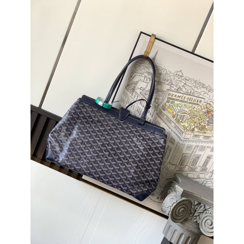 Goyard Bellechasse Biaude PM Bag Navy Blue GOBS3348