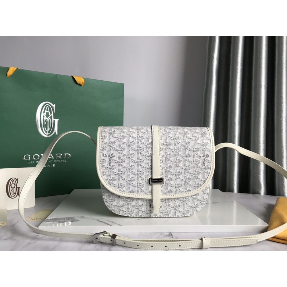 Goyard Belvedere PM Bag White GOBS3083