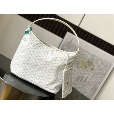 Goyard Boheme Hobo Bag White GOBS3109