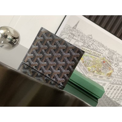 Goyard Card Wallet Black & Tan GOBS3474