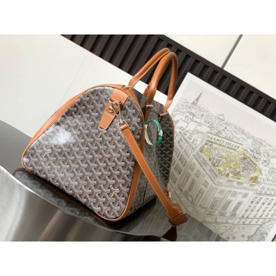 Goyard Croisiere 50 Duffle Bag Black & Tan GOBS3375