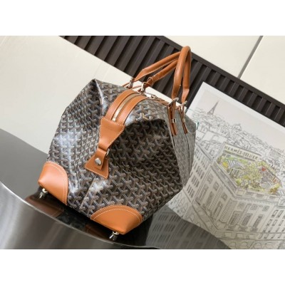 Goyard Duffle Bag Bowling 55 Black & Tan GOBS3385