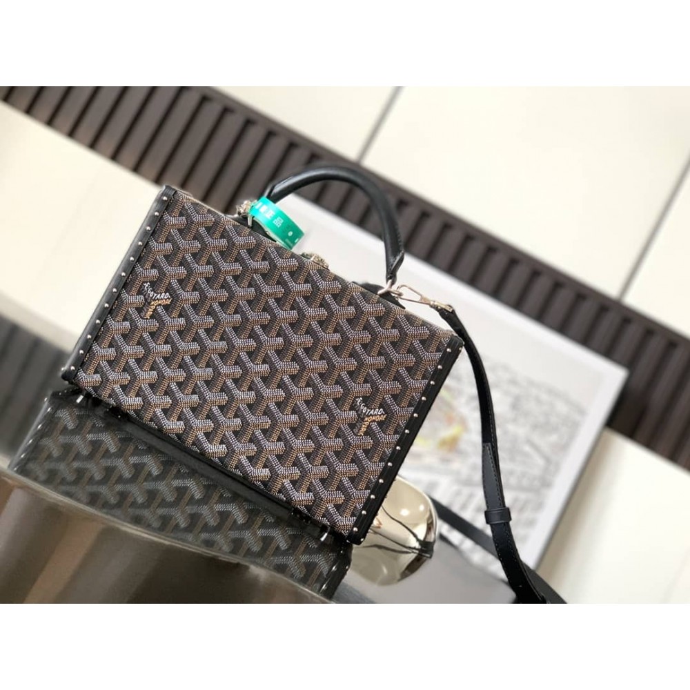 Goyard Grand Hotel Trunk Bag Black GOBS3429