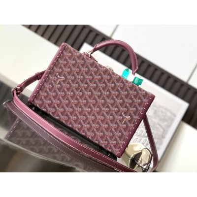 Goyard Grand Hotel Trunk Bag Burgundy GOBS3431