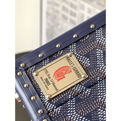 Goyard Grand Hotel Trunk Bag Navy Blue GOBS3433