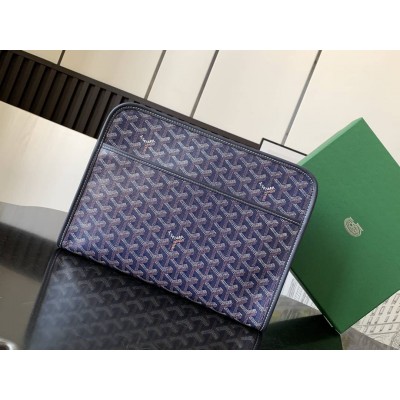 Goyard Jouvence GM Toiletry Bag Navy Blue GOBS3405