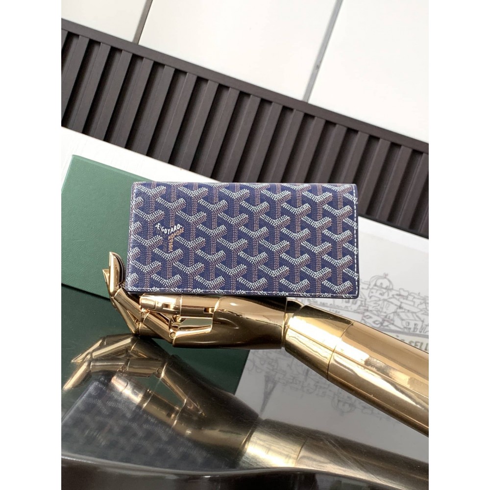 Goyard Long Wallet Navy Blue GOBS3489