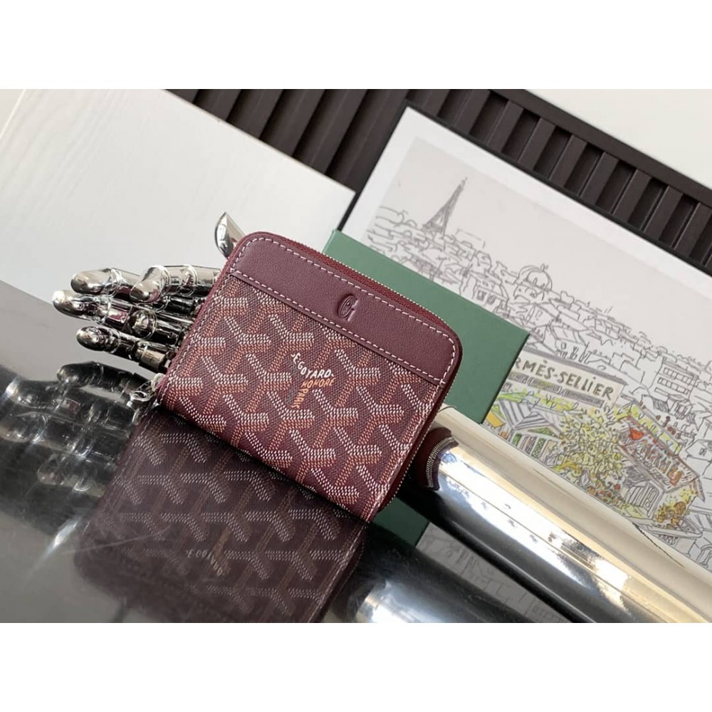 Goyard Matignon Mini Wallet Burgundy GOBS3193