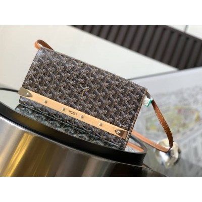 Goyard Monte-Carlo PM Clutch Black & Tan GOBS3047