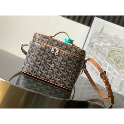 Goyard Muse Vanity Case Black & Tan GOBS3445