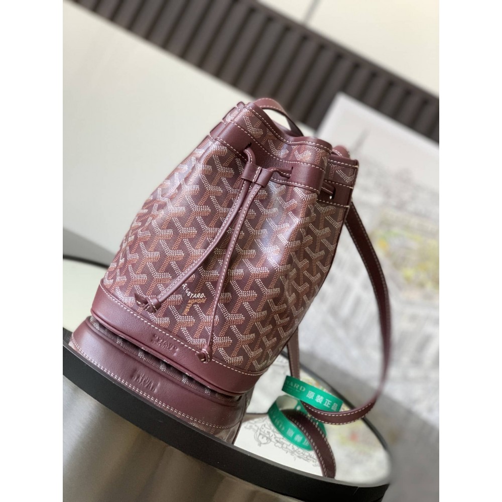 Goyard Petit Flot Bucket Bag Burgundy GOBS3284