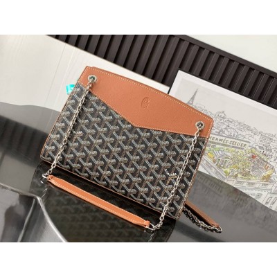 Goyard Rouette Structure PM Bag Black & Tan GOBS3300