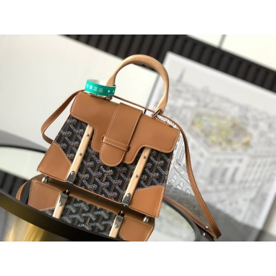 Goyard Saigon Structure Mini Bag Black & Tan GOBS3148