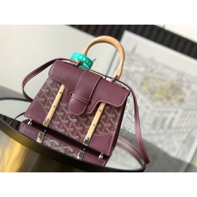 Goyard Saigon Structure Mini Bag Burgundy GOBS3150