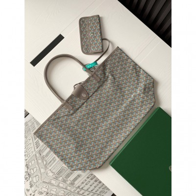 Goyard Saint Louis Goyardine Claire Voie GM Bag Turquoise GOBS3254