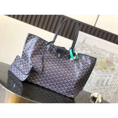 Goyard Saint Louis PM Bag Navy Blue GOBS3265