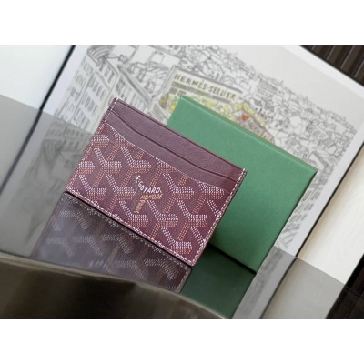 Goyard Saint-Sulpice Card Wallet Burgundy GOBS3519