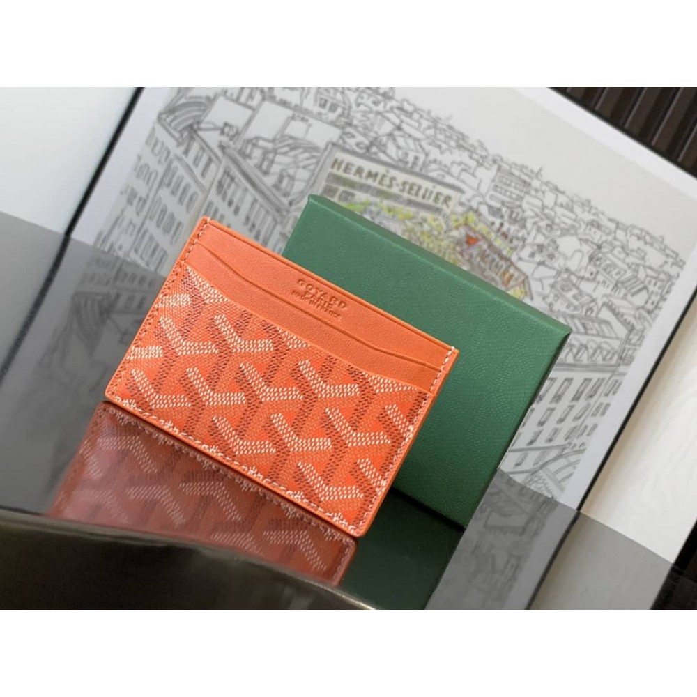 Goyard Saint-Sulpice Card Wallet Orange GOBS3523