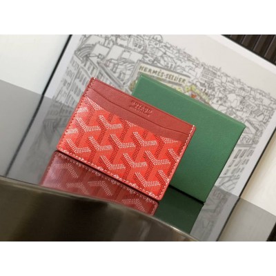 Goyard Saint-Sulpice Card Wallet Red GOBS3524