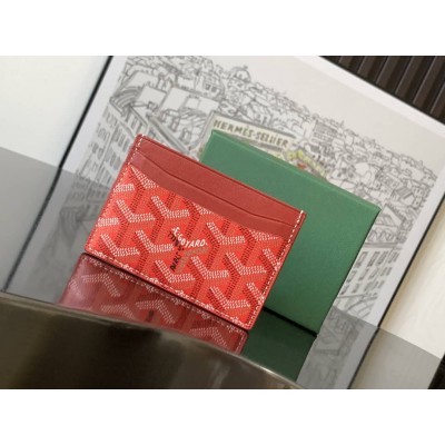 Goyard Saint-Sulpice Card Wallet Red GOBS3524