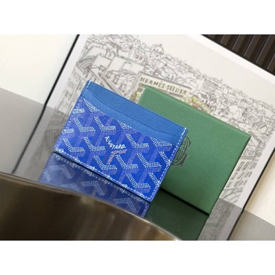 Goyard Saint-Sulpice Card Wallet Sky Blue GOBS3525