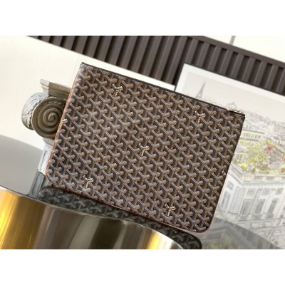 Goyard Senat GM Pouch Black & Tan GOBS3214