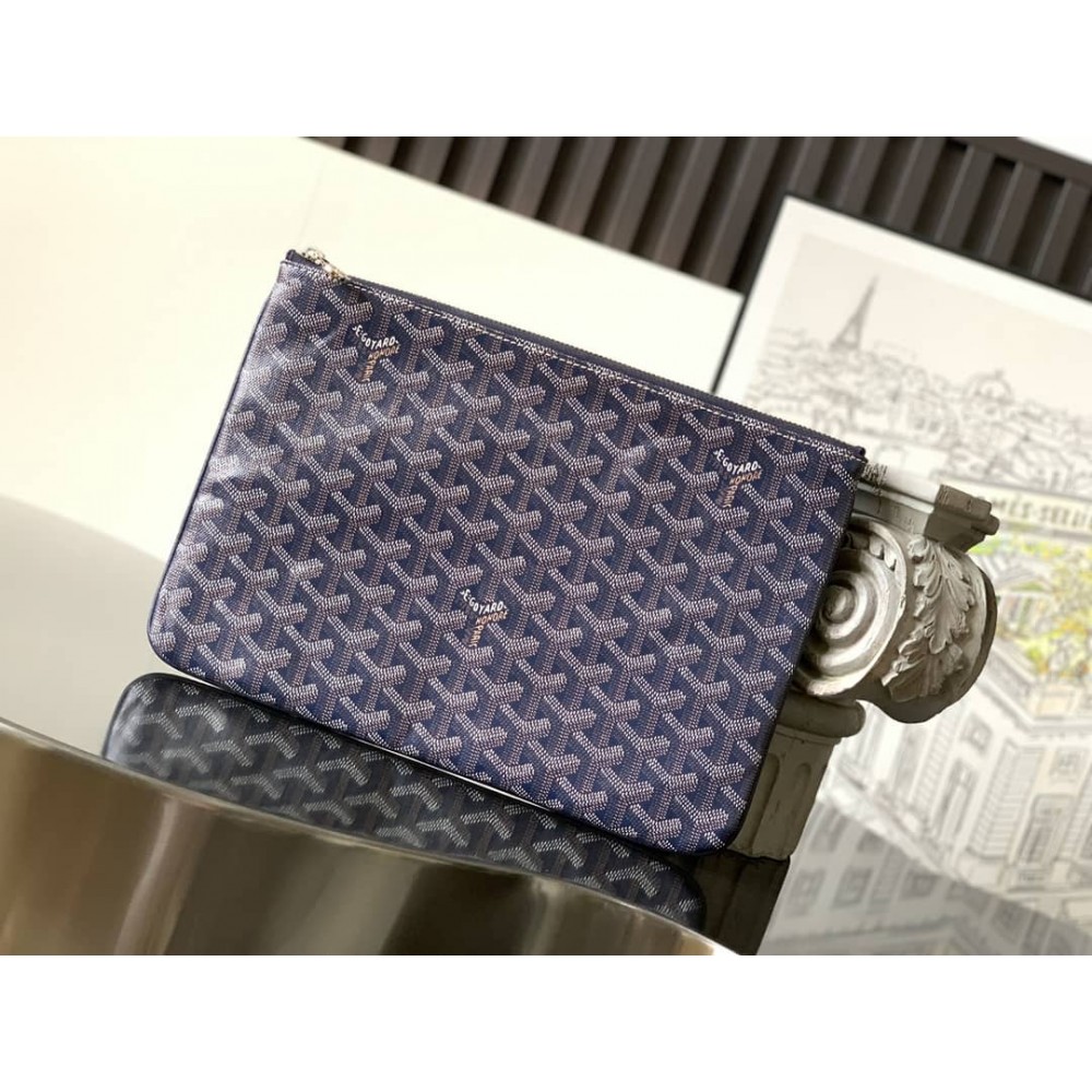 Goyard Senat MM Pouch Navy Blue GOBS3227