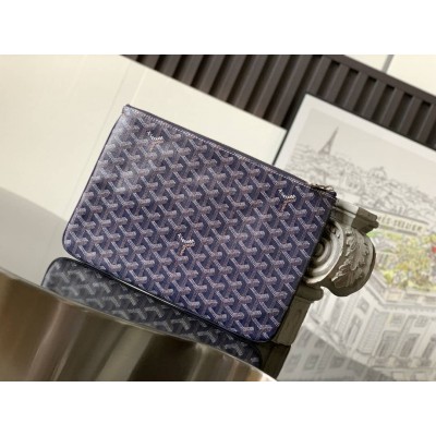 Goyard Senat MM Pouch Navy Blue GOBS3227