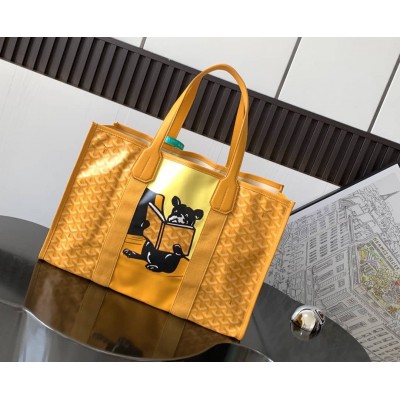 Goyard Villette MM Tote Bag Yellow GOBS3318