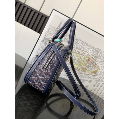 Goyard Vintage Bowling Bag Navy Blue GOBS3468