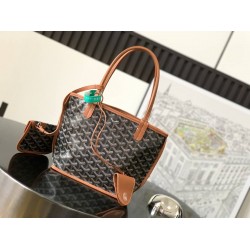 Goyard Anjou Mini Bag French Bulldog Black & Tan GOBS3175