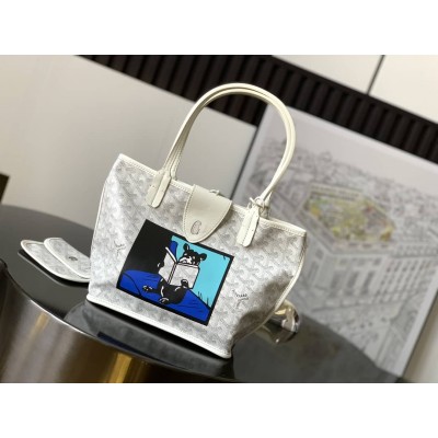 Goyard Anjou Mini Bag French Bulldog White GOBS3179