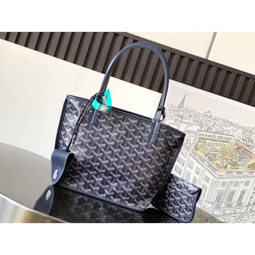 Goyard Anjou Mini Bag Navy Blue GOBS3184