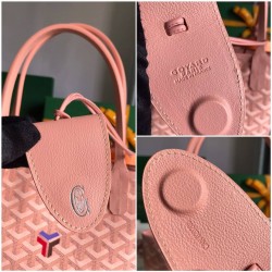 Goyard Anjou Mini Limited Edition Three-Color Y-Shaped Letters Painted Pink GOBS3190