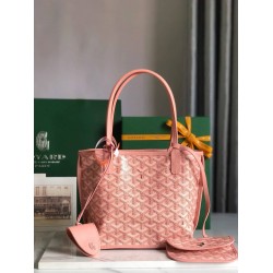 Goyard Anjou Mini Limited Edition Three-Color Y-Shaped Letters Painted Pink GOBS3190