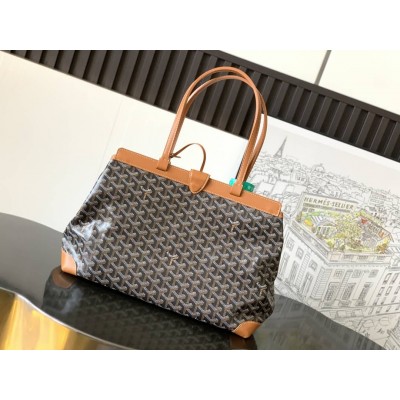 Goyard Bellechasse Biaude PM Bag Black & Tan GOBS3344