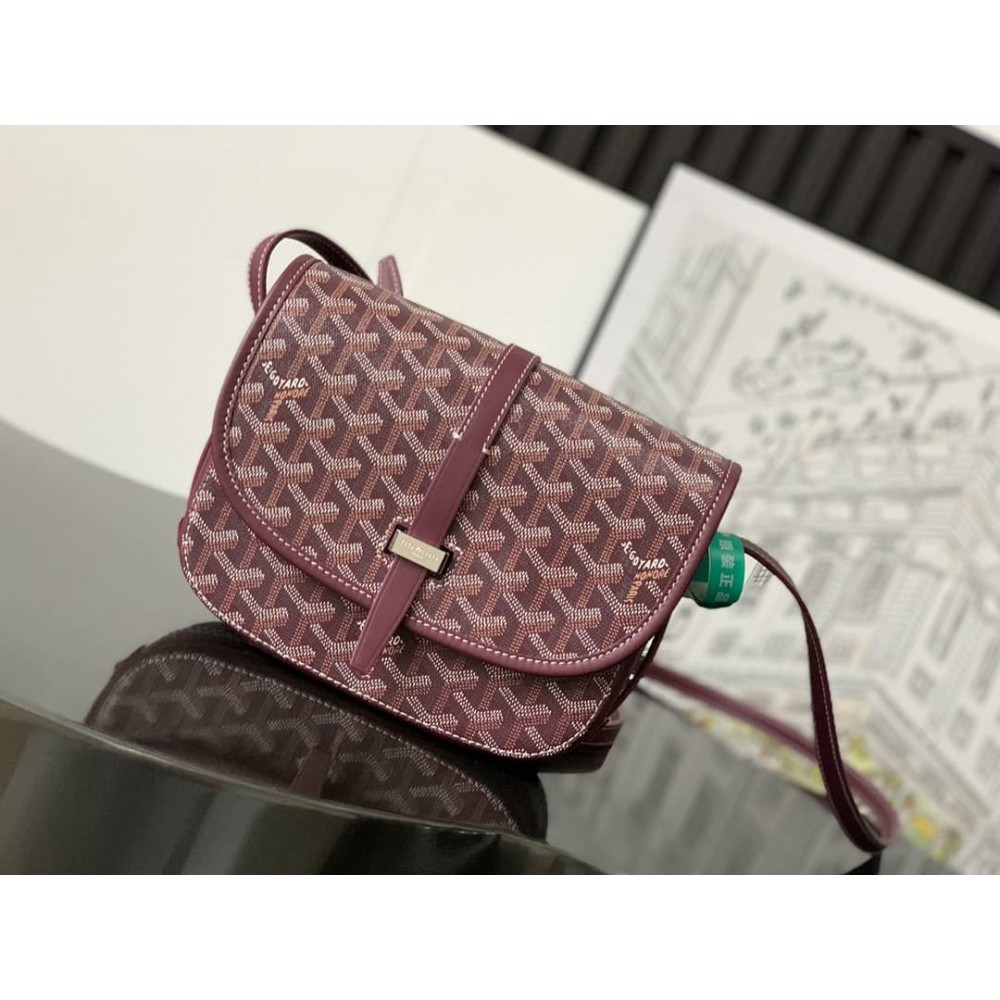 Goyard Belvedere PM Bag Burgundy GOBS3074