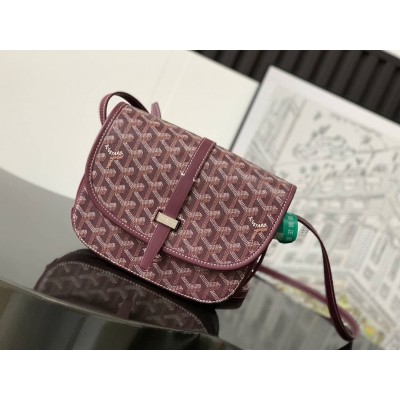 Goyard Belvedere PM Bag Burgundy GOBS3074