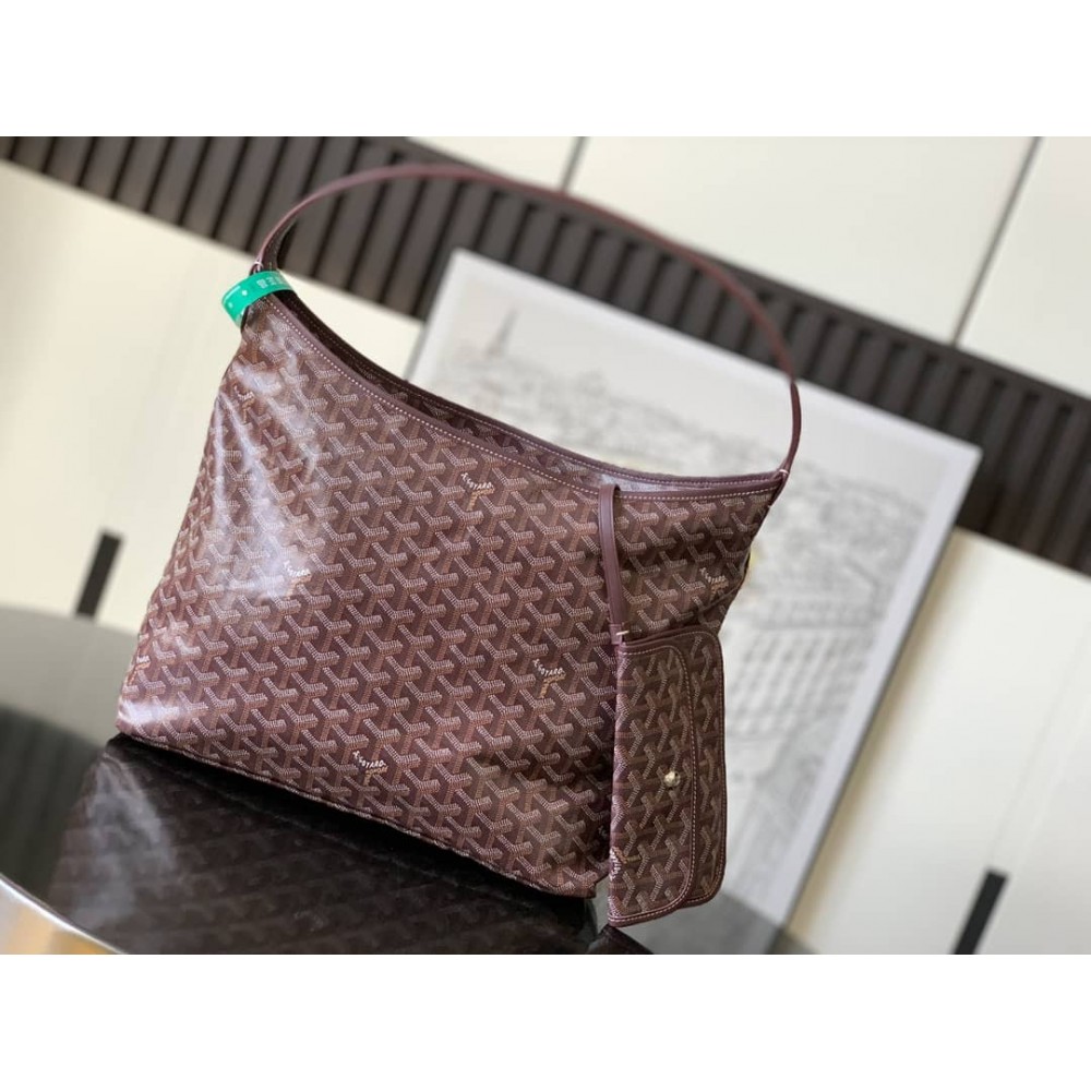 Goyard Boheme Hobo Bag Burgundy GOBS3102