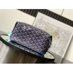 Goyard Bowling 25 Toiletry Bag Navy Blue GOBS3368