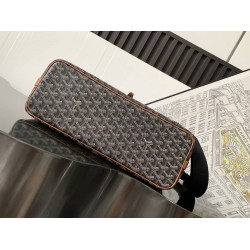 Goyard Capetien MM Messenger Bag Black & Tan GOBS3112