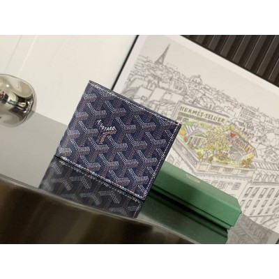 Goyard Card Wallet Navy Blue GOBS3478