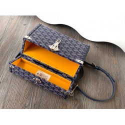 Goyard Cassette Trunk Bag Navy Blue GOBS3423