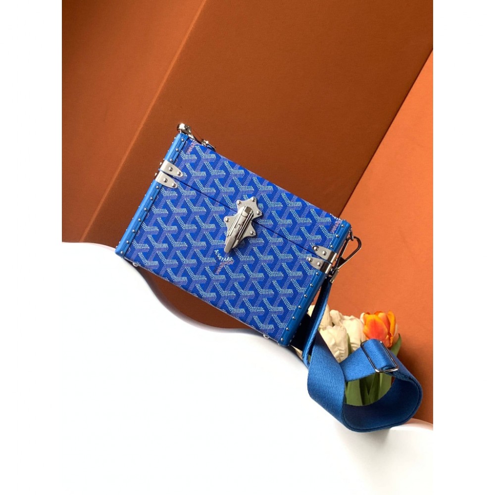 Goyard Cassette Trunk Bag Sky Blue GOBS3426