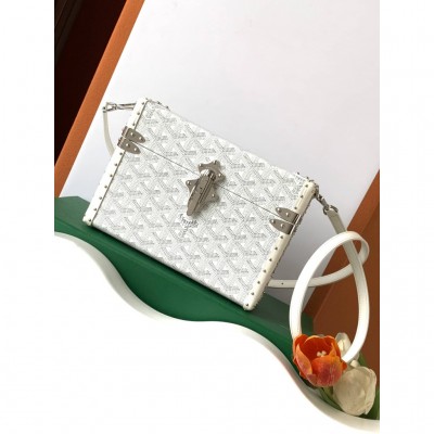 Goyard Cassette Trunk Bag White GOBS3427