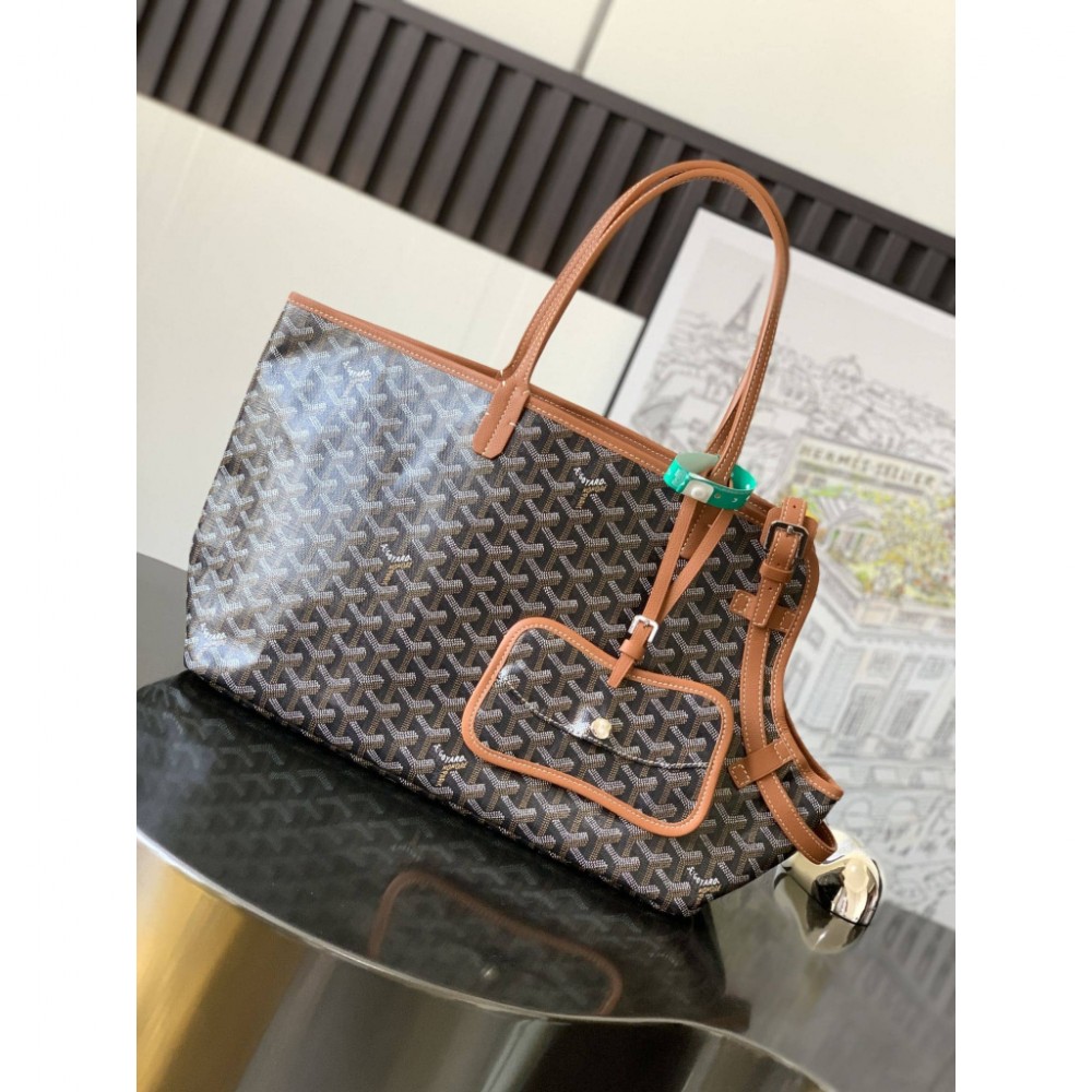 Goyard Chien Gris Bag Black & Tan GOBS3311