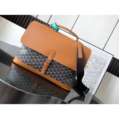 Goyard Citadin PM Messenger Bag Black & Tan GOBS3117