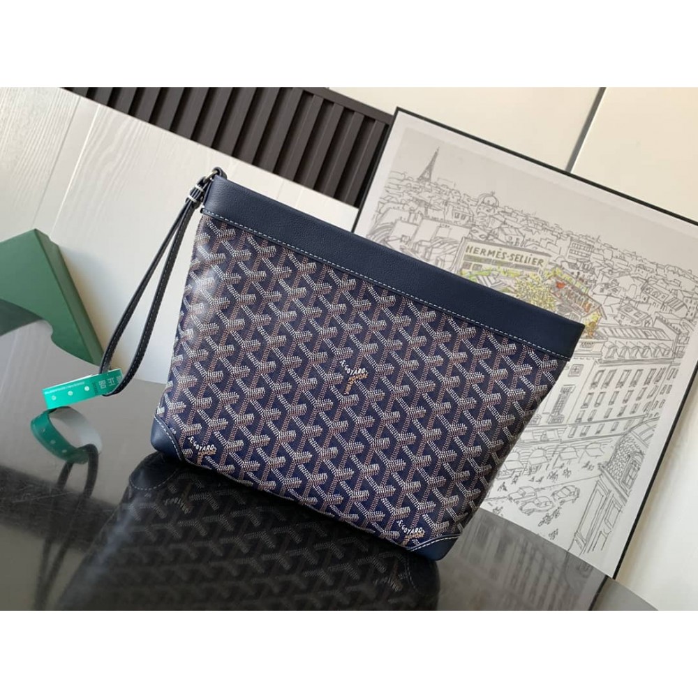 Goyard Conti Pouch Navy Blue GOBS3207