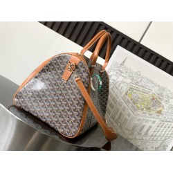 Goyard Croisiere 50 Duffle Bag Black & Tan GOBS3375